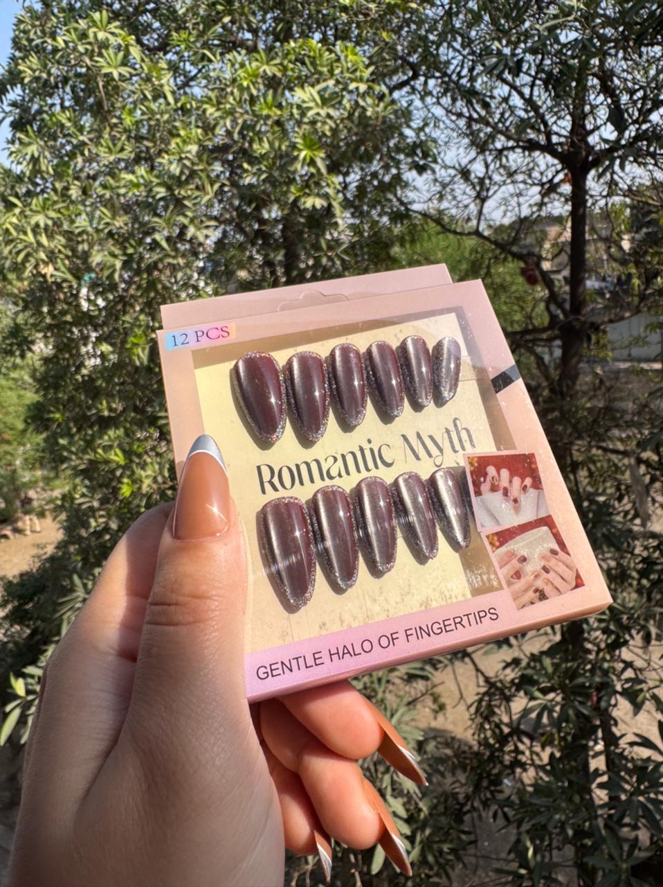 Handmade Cat-eye Reflective Nails- Free 12 pc Sticker Sheet included