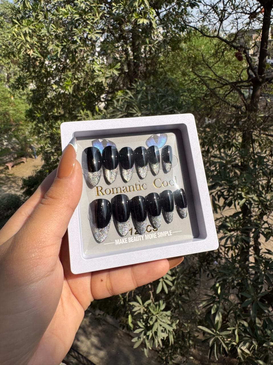 Handmade Cat-eye Reflective Nails- Free 12 pc Sticker Sheet included