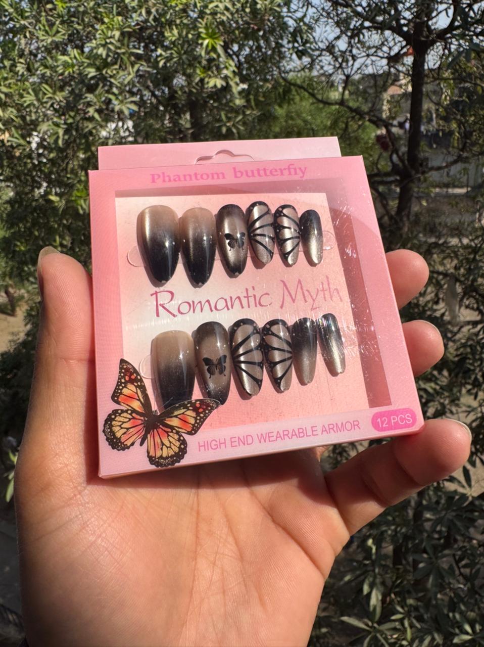 Handmade Cat-eye Reflective Nails- Free 12 pc Sticker Sheet included
