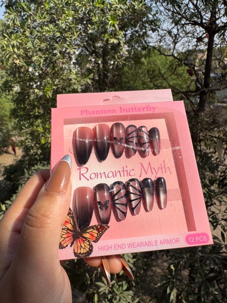 Handmade Cat-eye Reflective Nails- Free 12 pc Sticker Sheet included