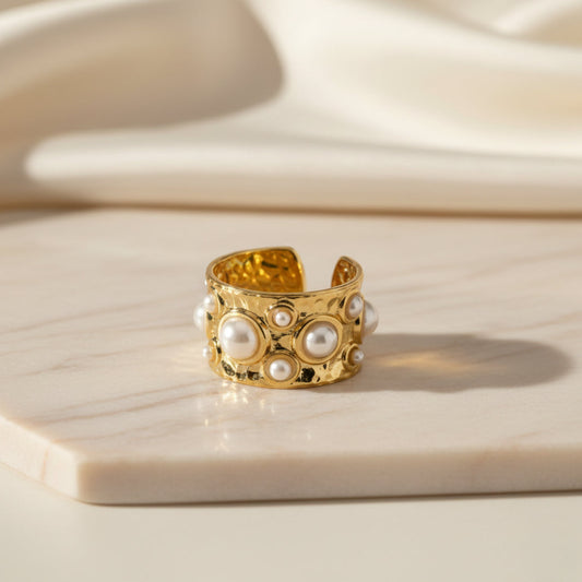316L Steel 18k Gold Plated Ring (Adjustable)