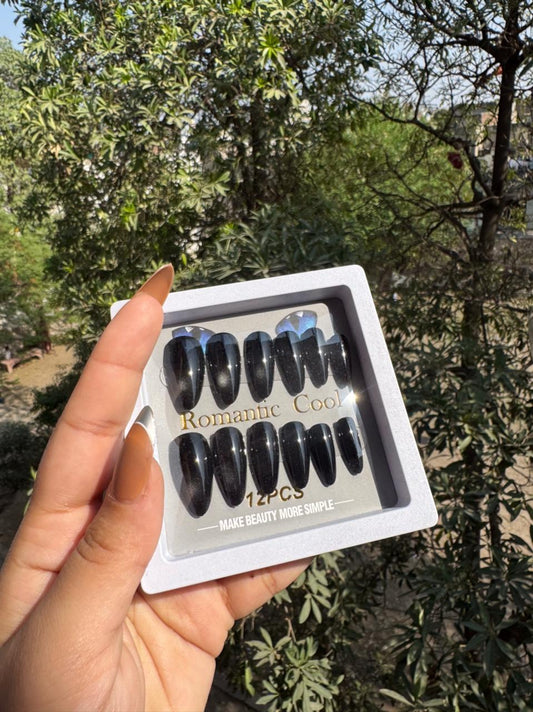 Handmade Cat-eye Reflective Nails- Free 12 pc Sticker Sheet included