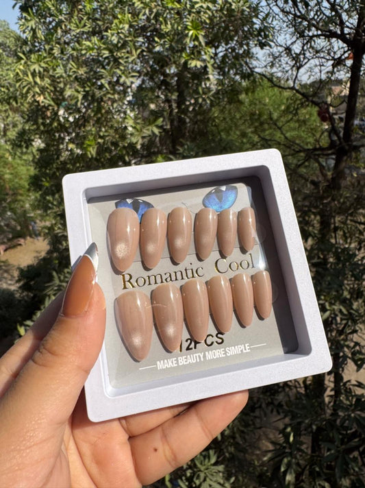 Handmade Cat-eye Reflective Nails- Free 12 pc Sticker Sheet included