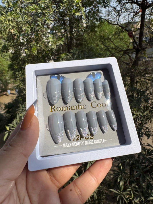 Handmade Cat-eye Reflective Nails- Free 12 pc Sticker Sheet included