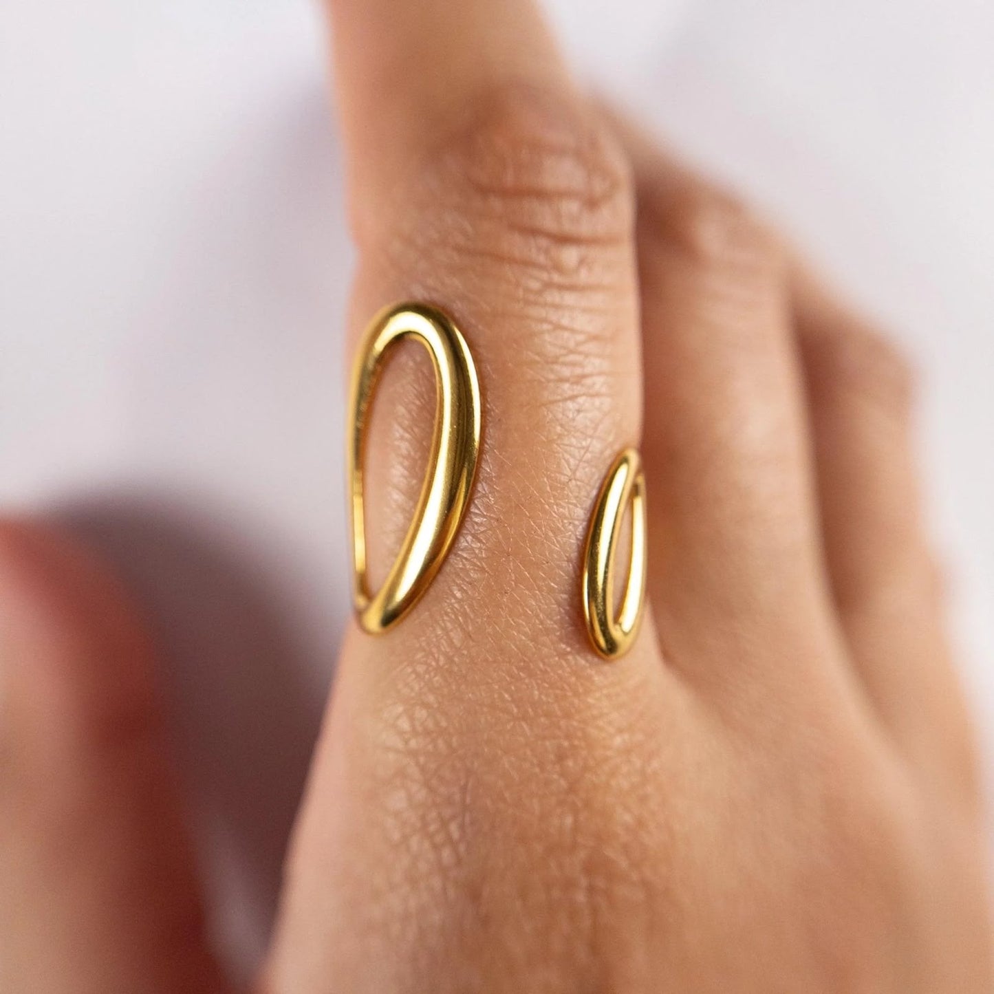 316L Steel 18k Gold Plated Ring (Adjustable)