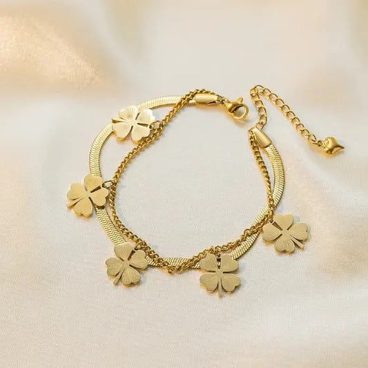 316L Steel 18k Gold Plated Braclete