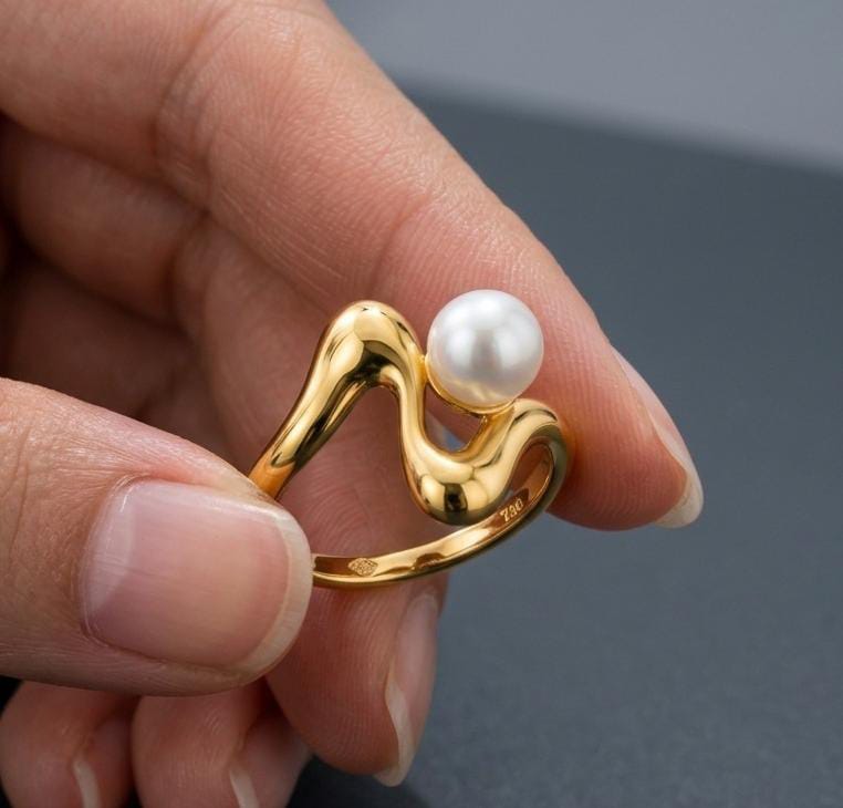 316L Steel 18k Gold Plated Ring (Adjustable)