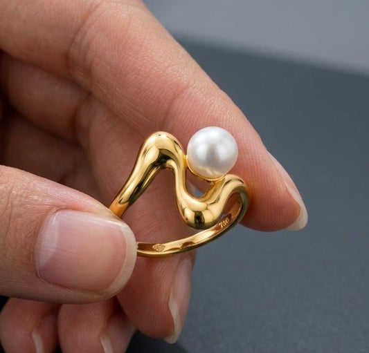316L Steel 18k Gold Plated Ring (Adjustable)