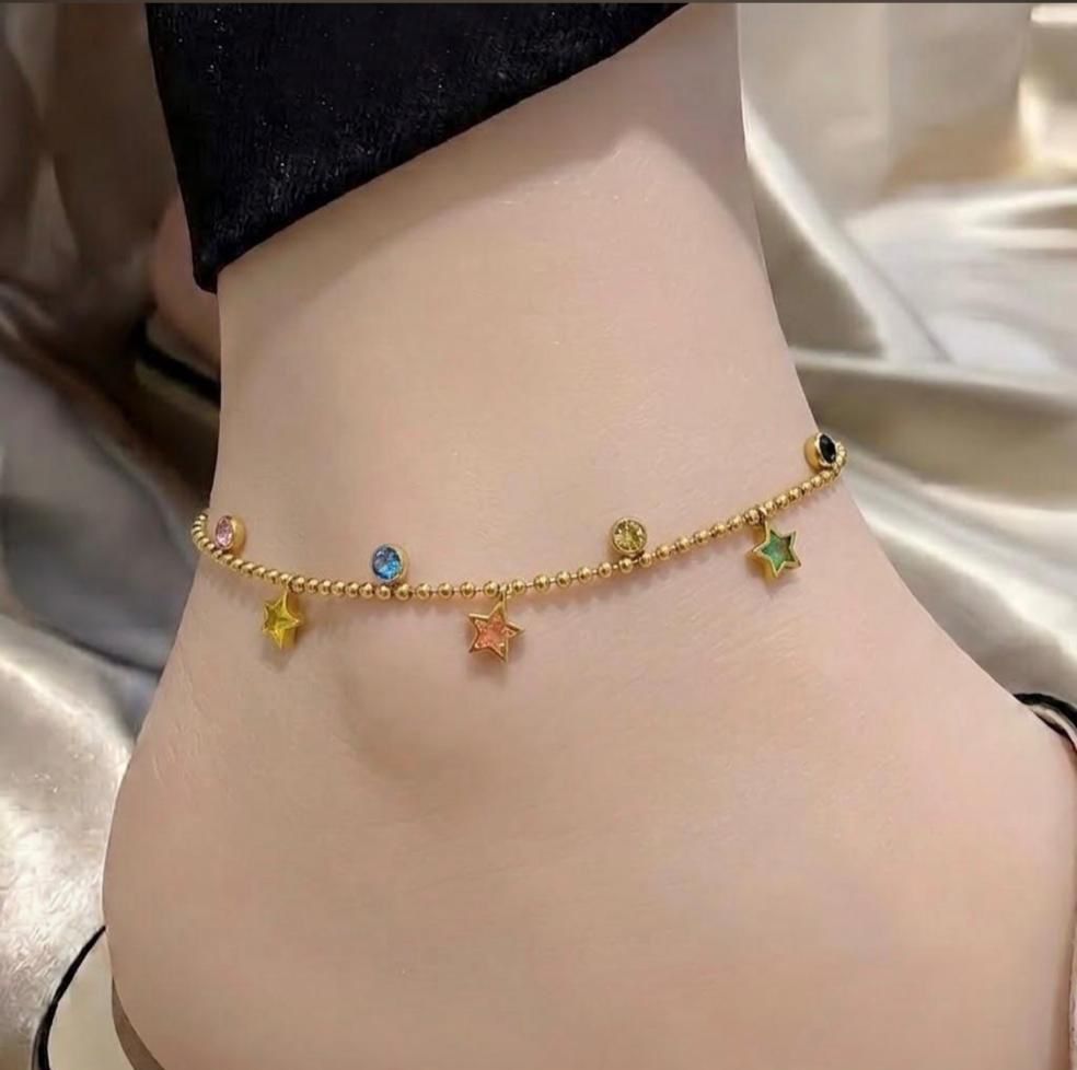 Star Charm Gold Anklet