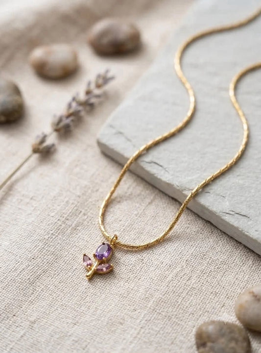 Mini Pink Tulip Necklace