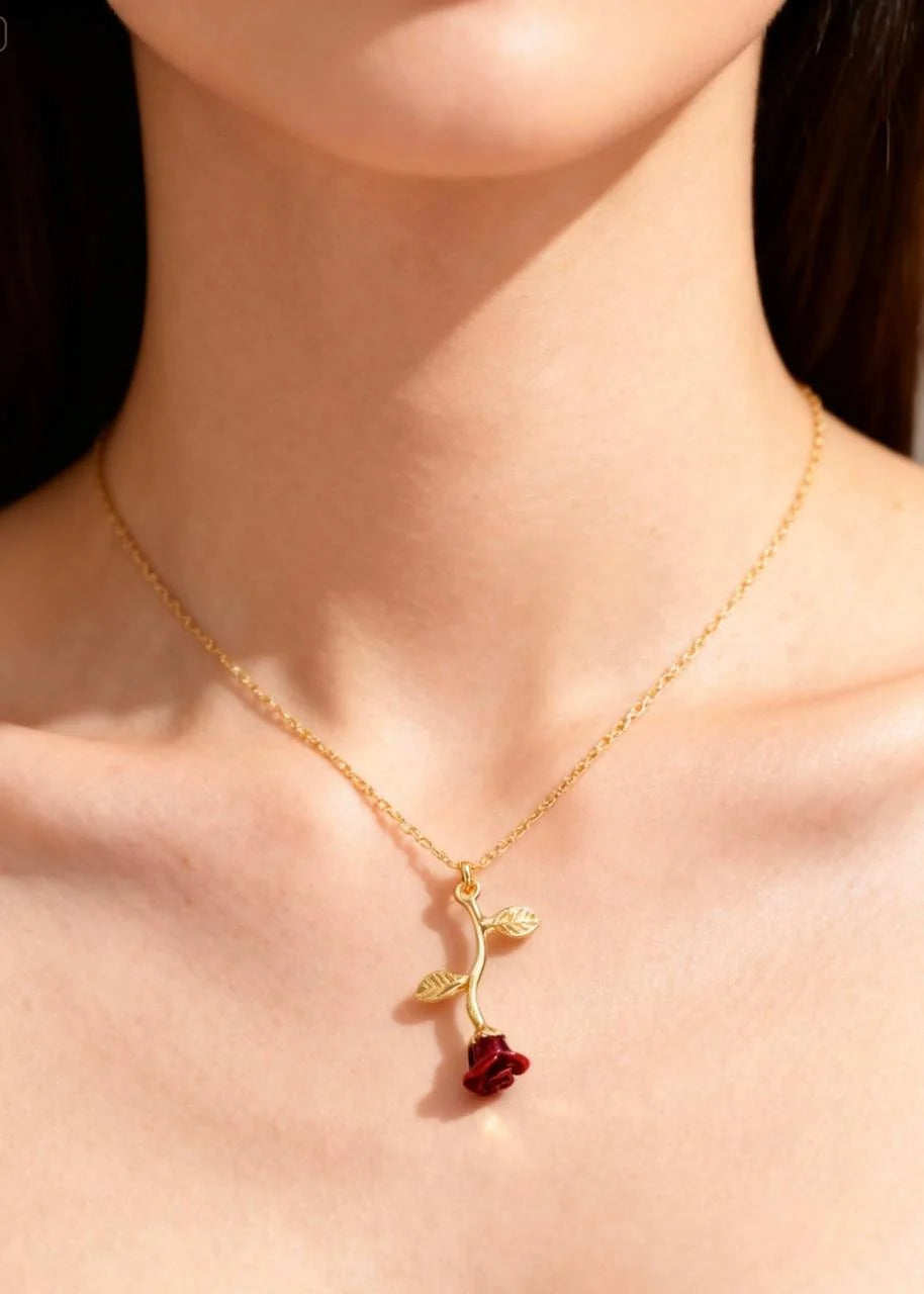 Falling Rose Pendant